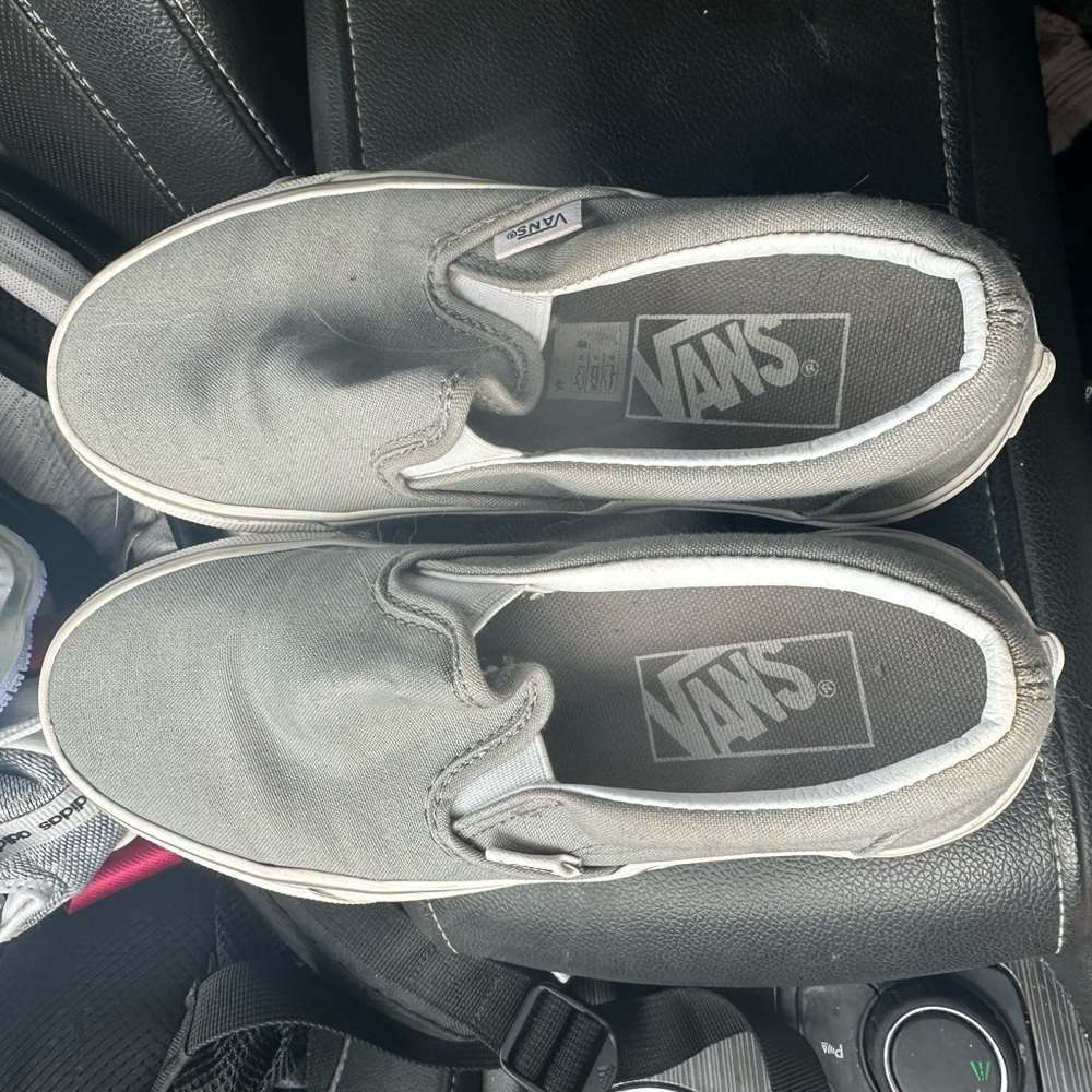 Vans Classic Gray Canvas Slip-Ons